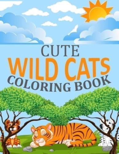 Cute Wild Cats Coloring Book