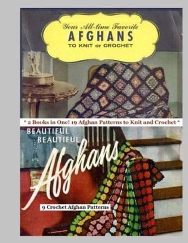 2 Afghan Pattern Books in One