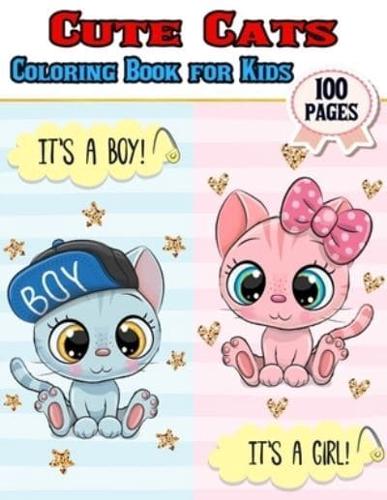Cute Cats Coloring Book for Kids