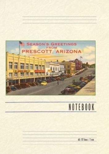 Vintage Lined Notebook Season's Greetings from Prescott