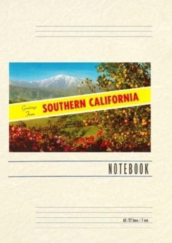 Vintage Lined Notebook Greetings from Southern California
