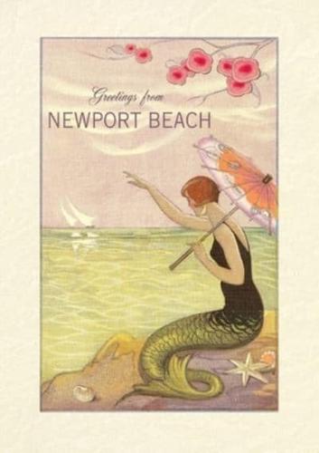 Vintage Lined Notebook Greetings from Newport Beach