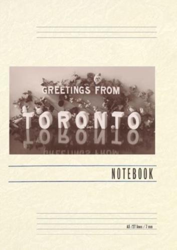 Vintage Lined Notebook Greetings from Toronto