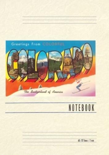 Vintage Lined Notebook Greetings from Colorful Colorado