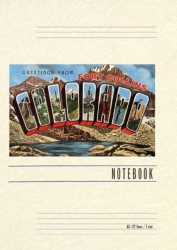 Vintage Lined Notebook Greetings from Fort Collins