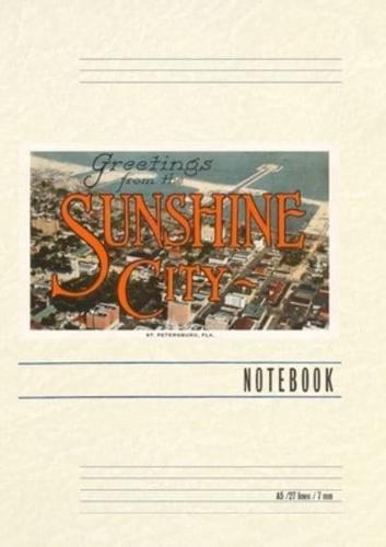 Vintage Lined Notebook Greetings from Sunshine City, St. Petersburg, Florida