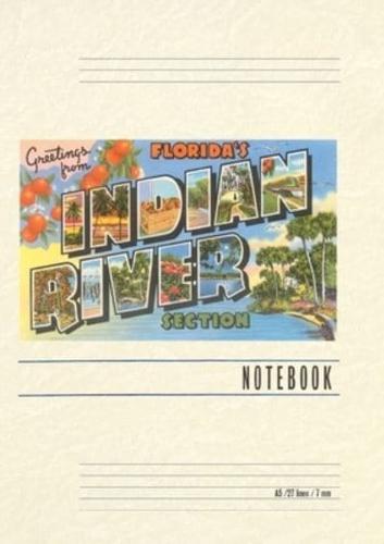 Vintage Lined Notebook Greetings from Indian River, Florida