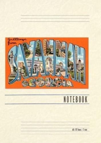 Vintage Lined Notebook Greetings from Savannah