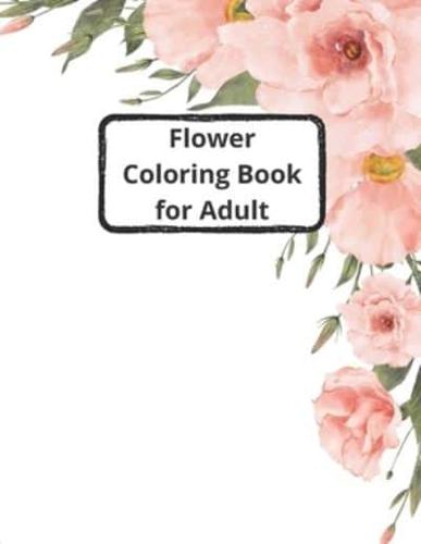 Flower Coloring Book for Adults