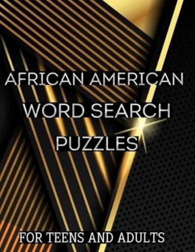 African American Word Search Puzzle : For Teens and Adults