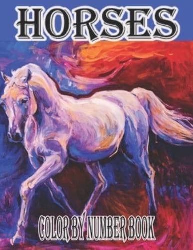 horses color by number Kids: A Wonderful World of Horses andColoring Book for Girls & Activity Book for Children (kids color by numbers coloring books)