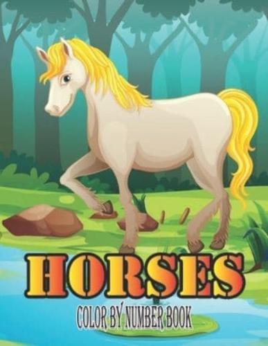 horses color by number Kids: Horse color by number books for kids