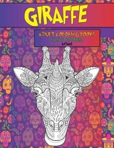 Adult Coloring Books Enchanted Forest - Animal - Giraffe