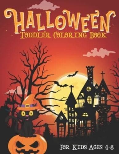 Halloween Toddler Coloring Book For Kids Ages 4-8