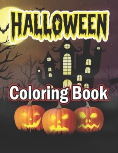 Halloween Coloring Book: Spooky Cute Halloween Coloring Book for Kids