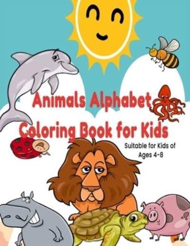 Animals Alphabet Coloring Book for Kids