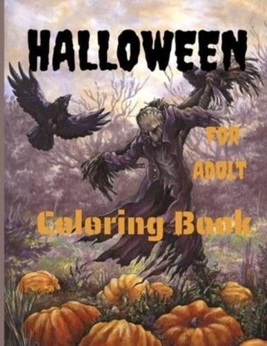 Halloween Coloring Book For Adult.: Halloween Coloring Book for Stress Relieve and Relaxation,