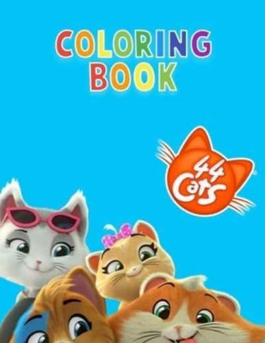 44 Cats Coloring Book: V2