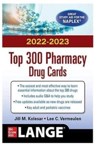 Top 300 Pharmacy Drug Cards 2022-2023