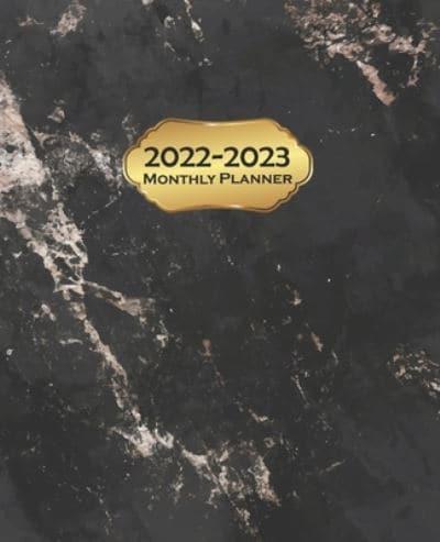 2022-2023 Monthly Planner: Yearly & Monthly Calendar 2022-23 January to December 24 Month Schedule Organizer,Journal & Personal Appointment,Goals,Self Care,Contacts & To-Do Logbook Gift Idea for New Year,Christmas Holiday,Birthday Gold & Marble Art Design