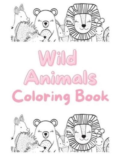 Wild Animals Coloring Book 8.5x11 36 Pages