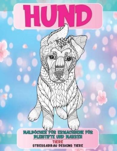 Malbücher für Erwachsene für Bleistifte und Marker - Stressabbau Designs Tiere - Tiere - Hund