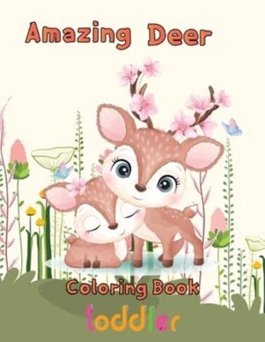 Amazing  Deer Coloring book  toddler: 8.5''x11''/Deer Coloring book