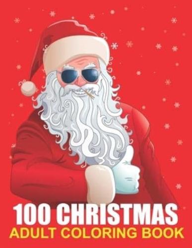 100 Christmas Adult Coloring Book