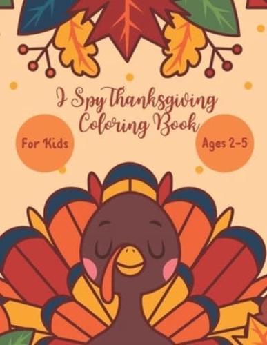 I Spy Thanksgiving Coloring Book for Kids Age 2-5