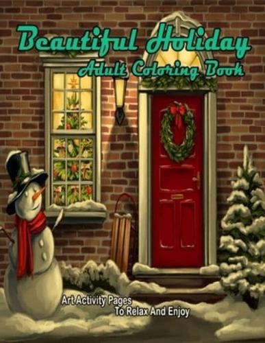 Beautiful Holiday Adult Coloring Book