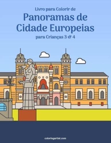 Livro para Colorir de Panoramas de Cidade Europeias para Crianças 3 & 4