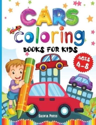 Car Coloring Book For Kids Ages 4-8