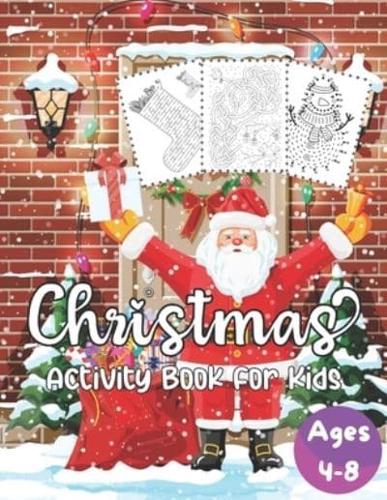 Christmas Activity Book For Kids Ages 4-8