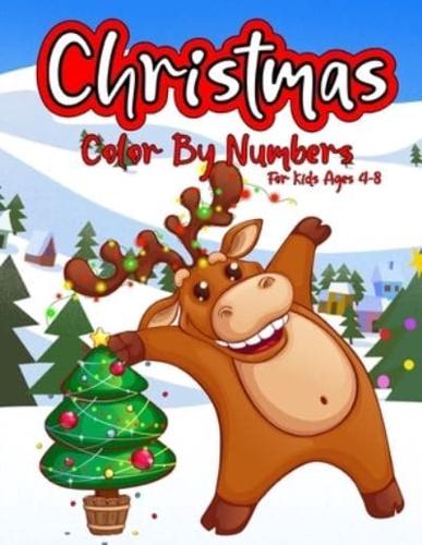 Christmas Color By Numbers For Kids Ages 4-8