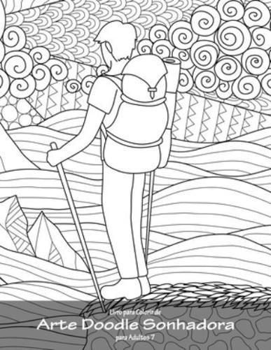 Livro para Colorir de Arte Doodle Sonhadora para Adultos 7