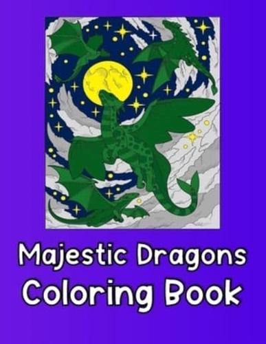 Majestic Dragons Coloring Book