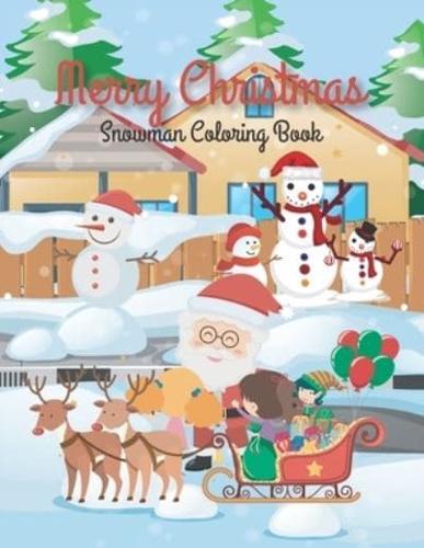 Merry Christmas Snowman Coloring Book