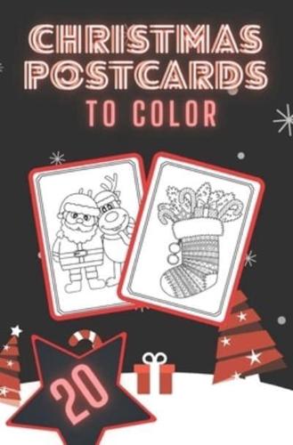 Christmas Postcards to Color