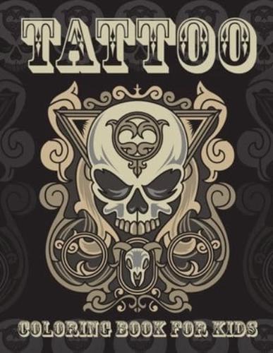 Tattoo Coloring Book For Kids