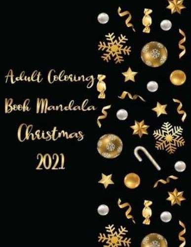 Adult Coloring Book Mandala Christmas 2021
