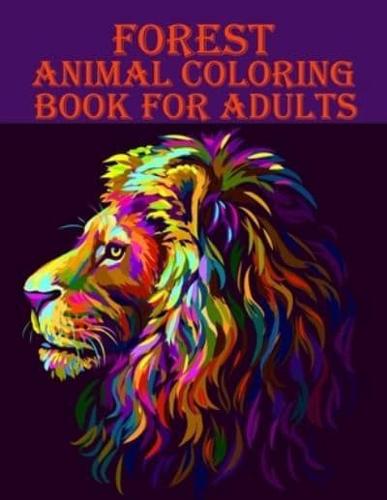 Forest Animal Coloring Book for Adults
