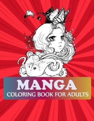 Manga Coloring Book For Adults