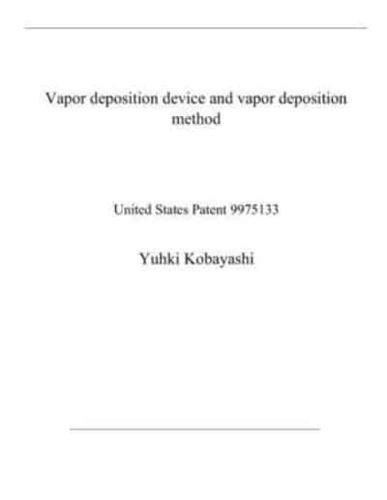 Vapor Deposition Device and Vapor Deposition Method