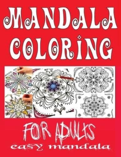 Easy Mandala Coloring Books for Adults