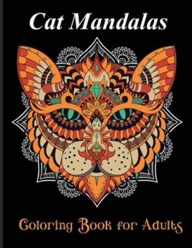 Cat Mandalas coloring book for adults: Animal Mandalas Coloring Book for Adults featuring 50 Unique/for Relaxation and Stress Relieving