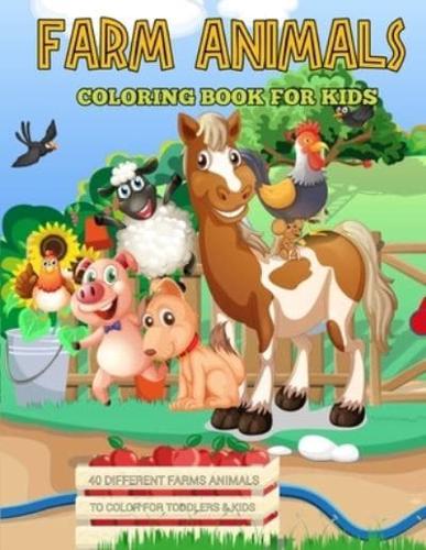 Farm Animals Coloring Book for Kids