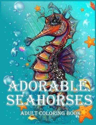 Adorable Seahorses Adult Coloring Book