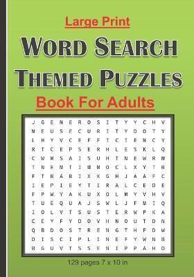 Large Print Word Search Themed Puzzles Book For Adults