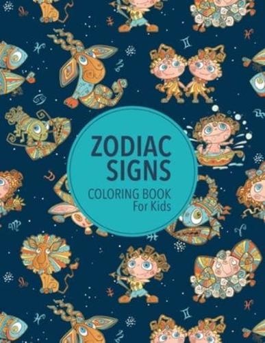 Zodiac Signs Coloring Book For Kids