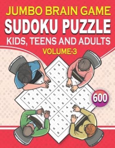Jumbo Brain Game Sudoku Puzzle Kids, Teens and Adults Volume-3